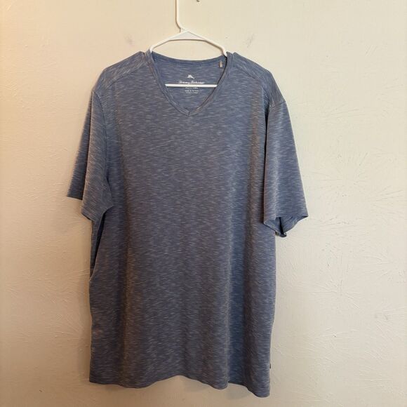 Tommy Bahama V Neck T-Shirt Men's Extra Large Blue Modal - Picture 1 of 5